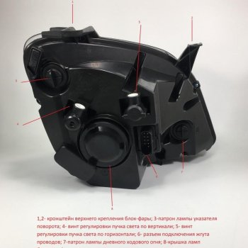 Фара а/м ПАО «ГАЗ» левая Cartronic CRTR0115332 A21R23.3711013/ 676.512.125/123